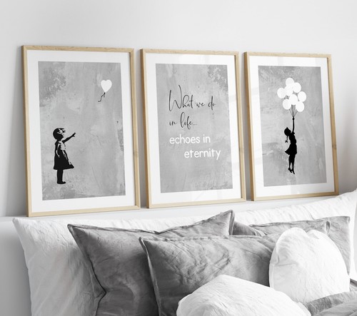Set banksy heart - set,