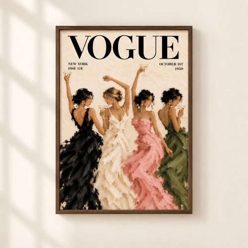 Vintage vogue wall art print - vintage,