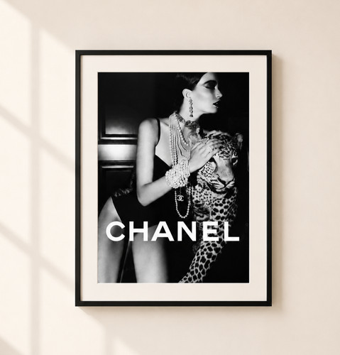 Chanel leopard print - print, black