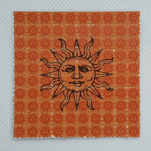 Orange sunshine blotter art - sunshine,