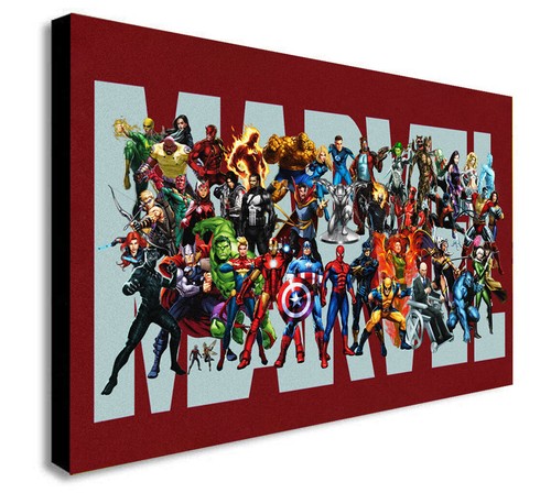 Superheros logo canvas - logo, wall