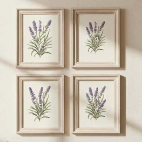 Set watercolour lavender - of,