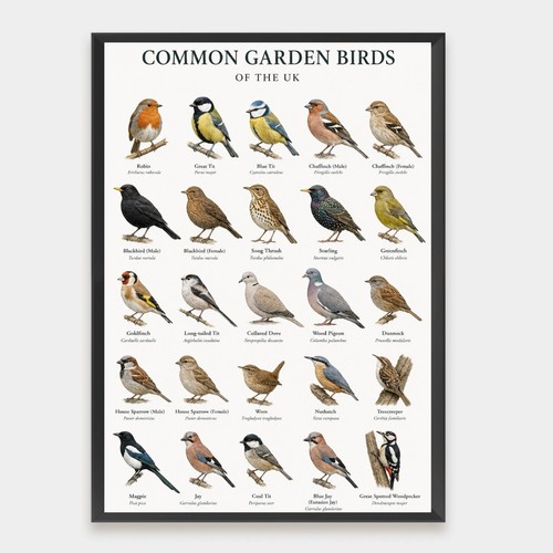 Garden birds identification - uk,