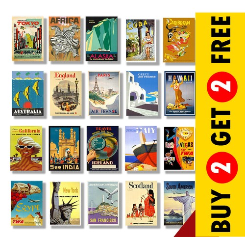 Vintage travel posters retro - vintage,