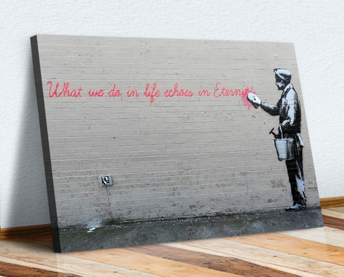 Banksy canvas street - canvas, wall