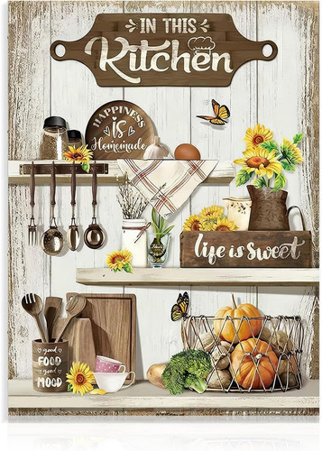 Farmhouse kitchen canvas - kitchen, wall