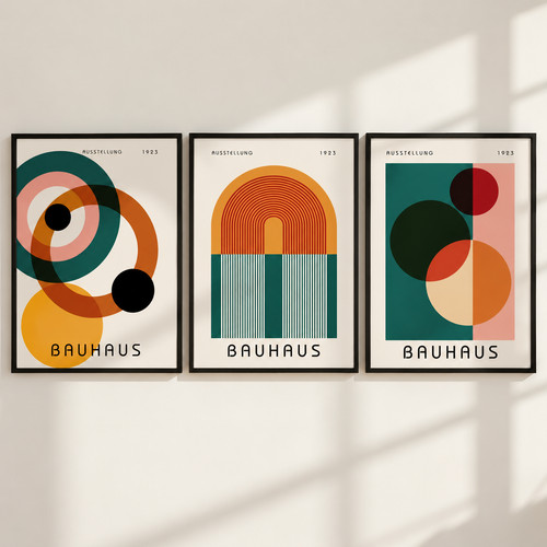 Bauhaus prints set retro - prints,