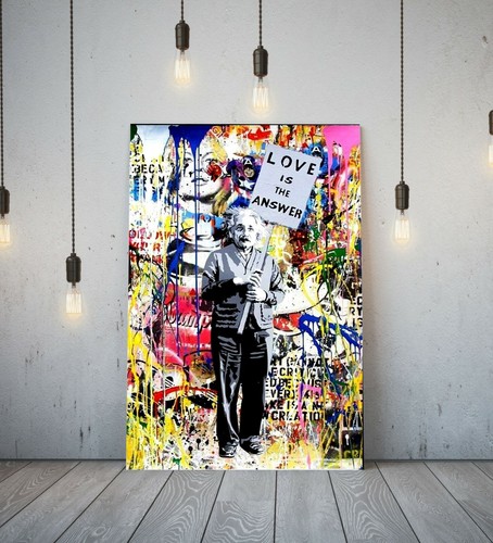 Banksy einstein love - einstein, answer