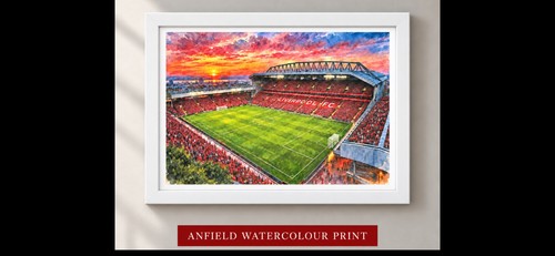 Anfield watercolour print - a4,