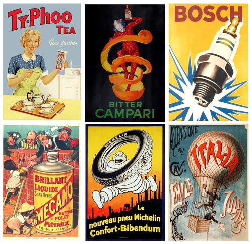 Vintage advertising posters - vintage,