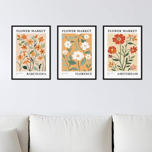 Set flower market - of,