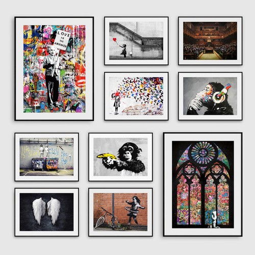 Large banksy wall art - large,