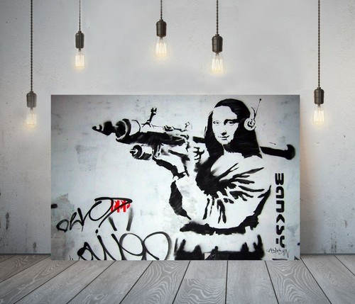 Banksy mona lisa - lisa, bazooka