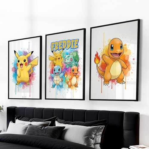 Pokemon bedroom wall - pokemon,