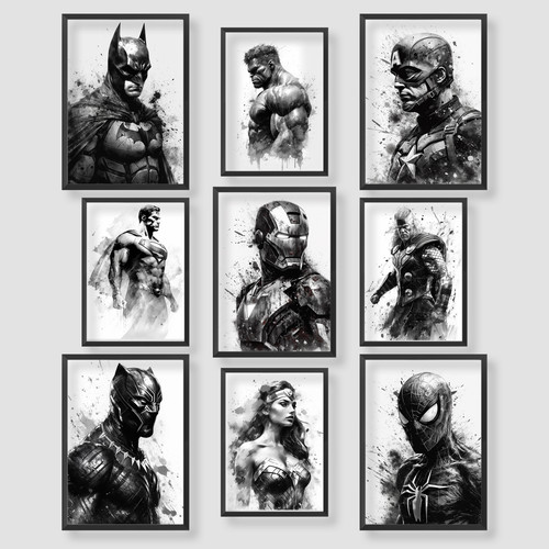 Black white marvel - marvel, avengers