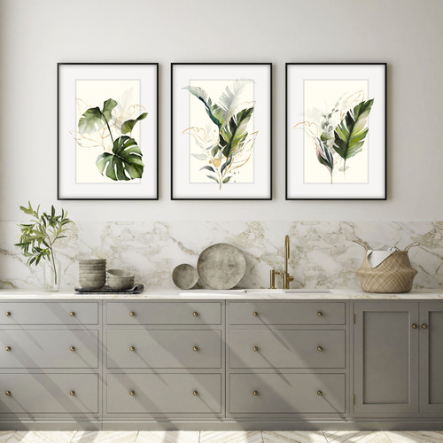 Botanical leaf prints set of - leaf,