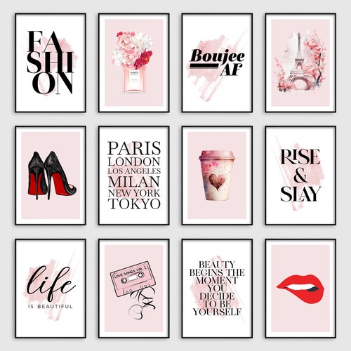 Fashion quote posters pink - fashion,
