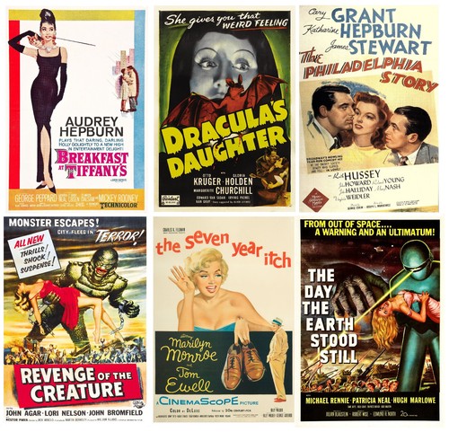 Vintage movie posters wall - posters, art