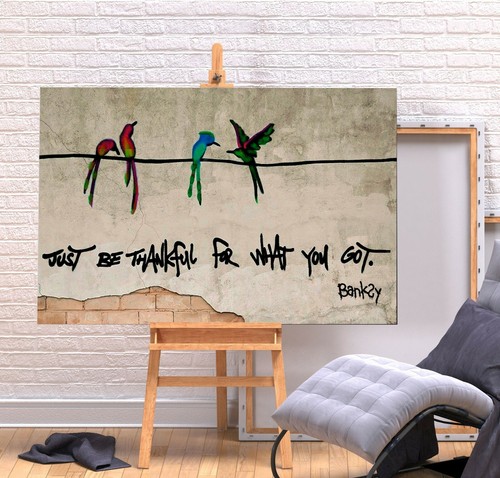 Banksy just thankful deep - banksy,