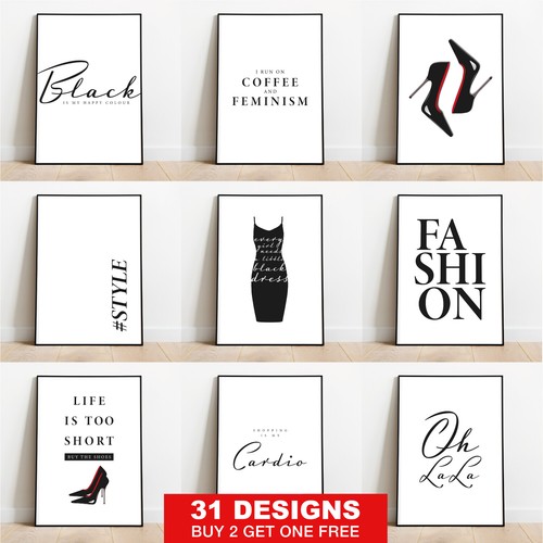 Bedroom fashion wall art - bedroom,