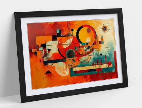 Orange blue abstract - orange,