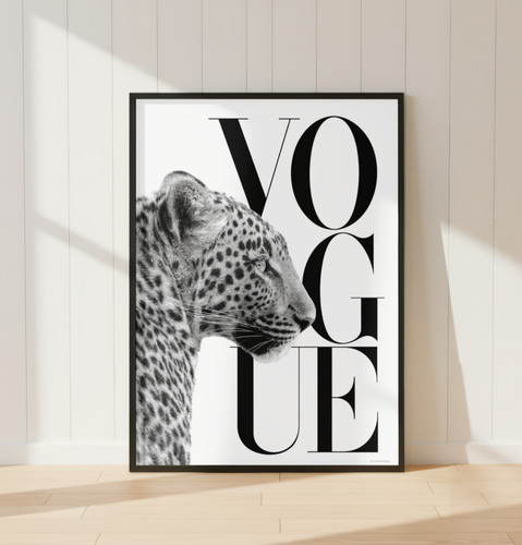 Leopard vogue wall - wall, art