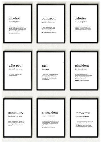 Word definition prints - word,