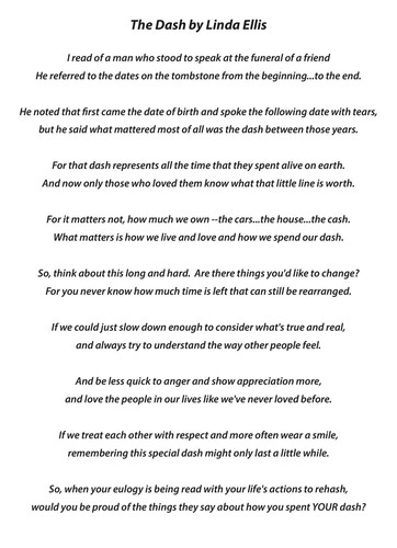 The dash poem print - the, a4