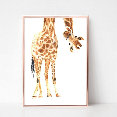 Giraffe print poster - print,