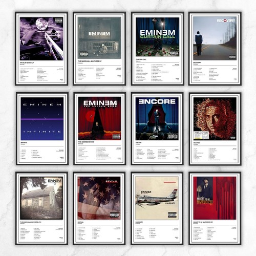 Eminem album cover prints - eminem,