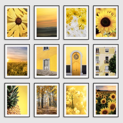 Yellow botanical wall art - botanical,