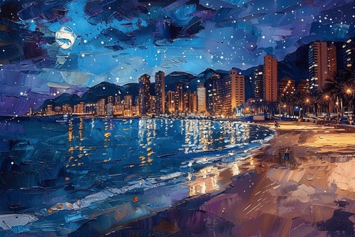 Benidorm canvas picture - benidorm,