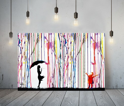 Banksy coloured rain - banksy, girl