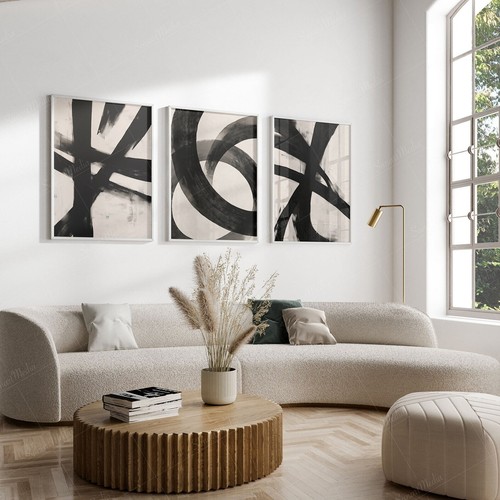 Abstract set black - black, and
