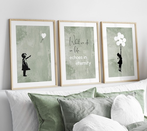 Set banksy heart - set, balloon