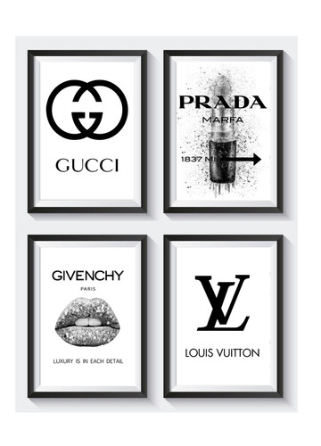 Set fashion art prints - art,