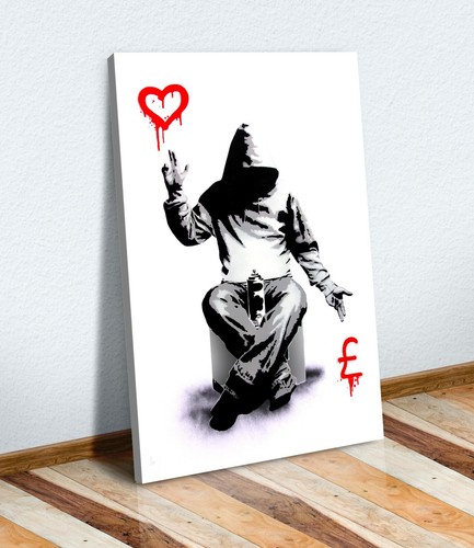 Banksy love money graffiti - love,