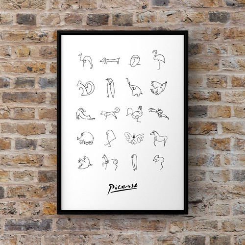 Art print animal - a4,